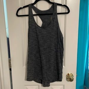 lululemon essential pleated tank heathered gray size 8